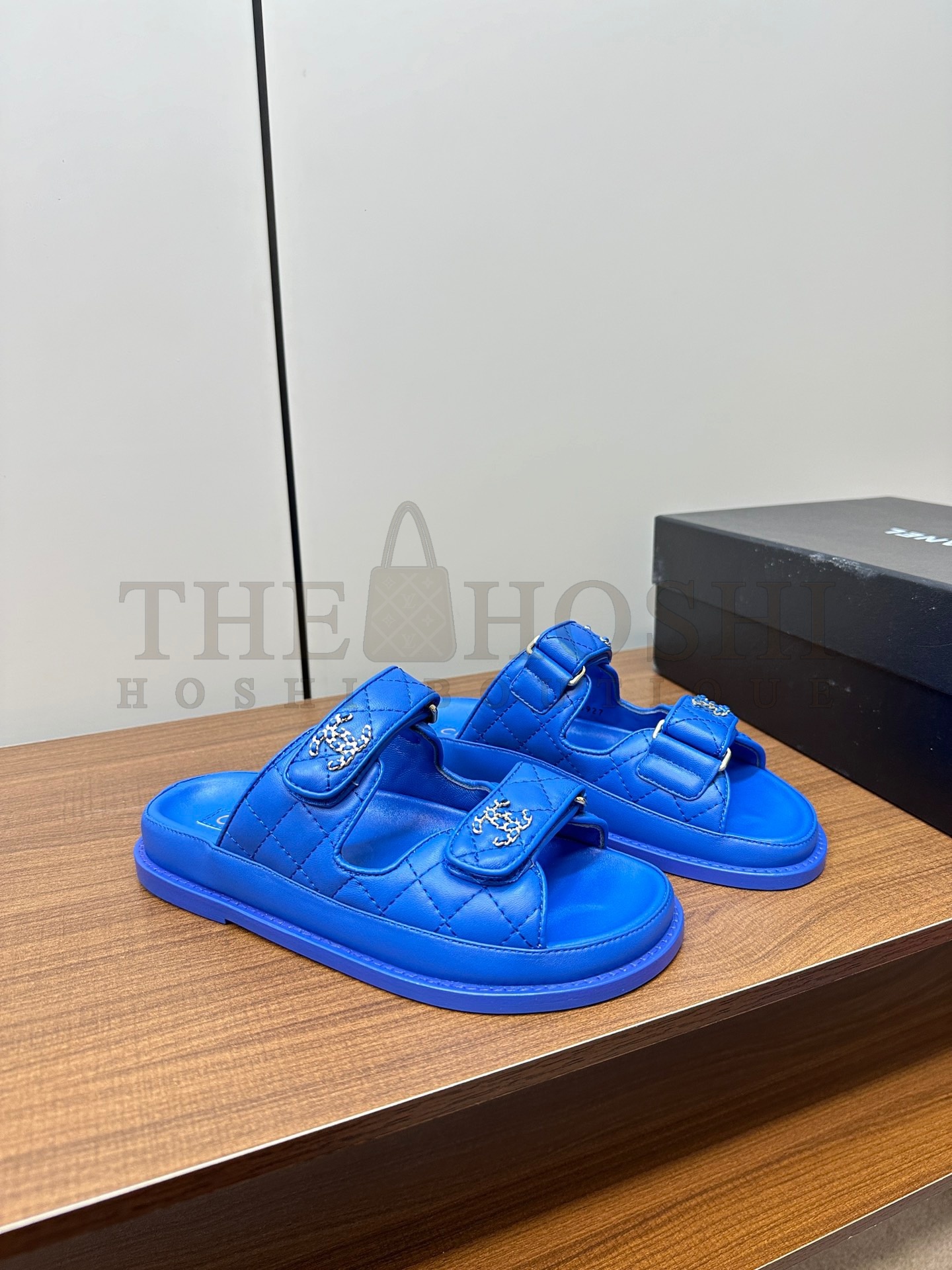 Ch**el Classic Velcro Dad Sandals real leather sole Master Quality