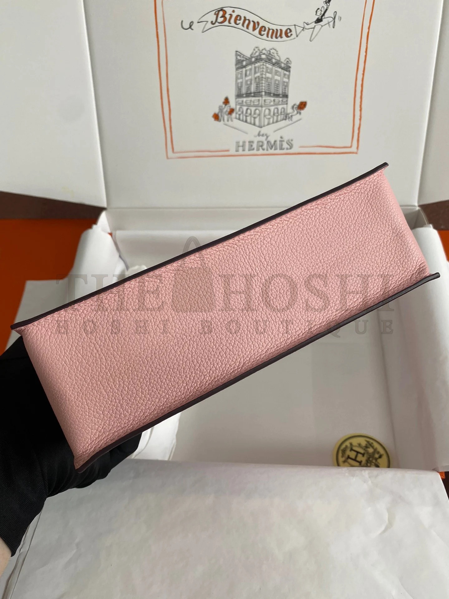 H**me5 Kelly Danse II Handmade Bag In Rose Sakura Evercolor Calfskin Master Quality