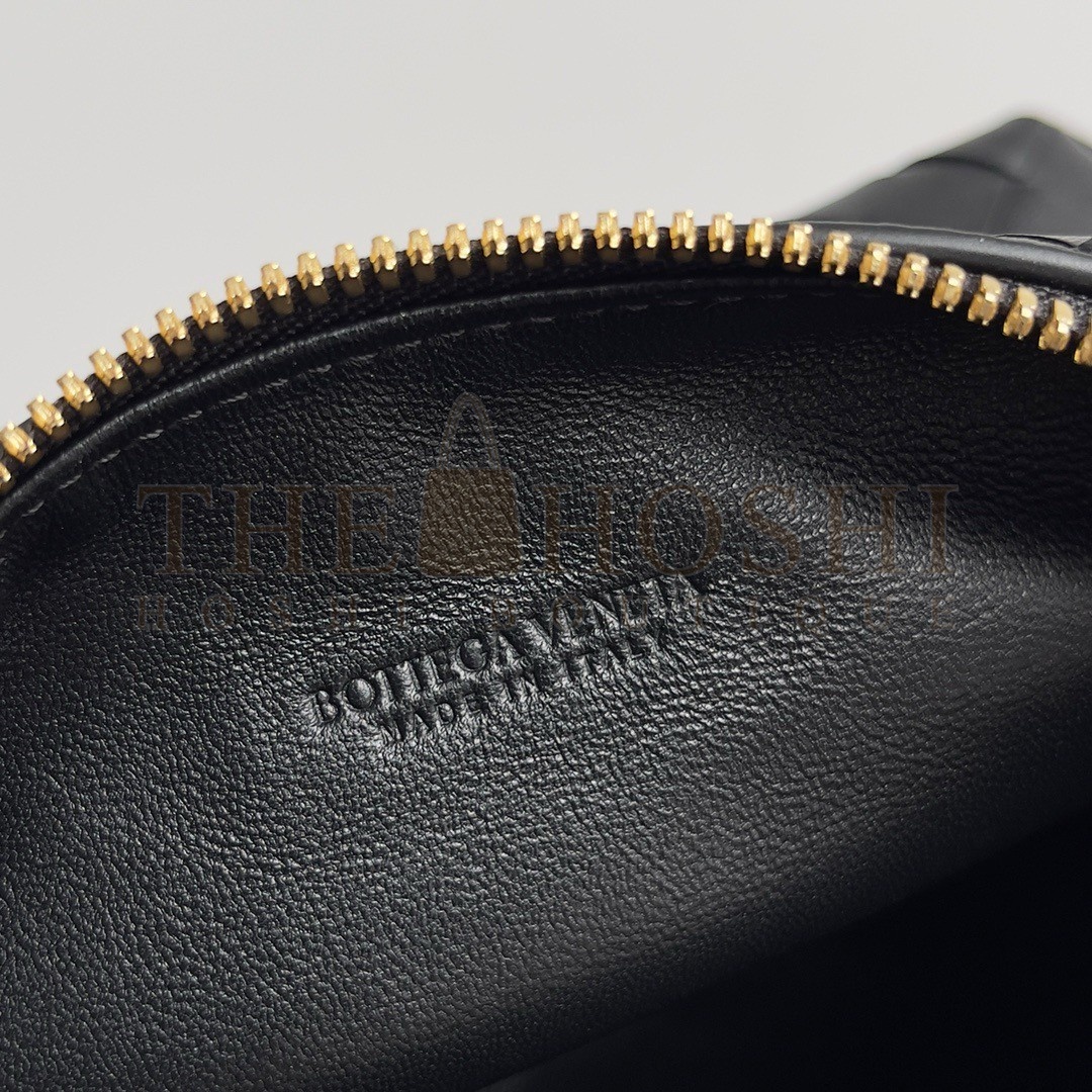 B0tt*ga Ven*ta Mini Wallace Bag in Black Intrecciato Calfskin Master Quality