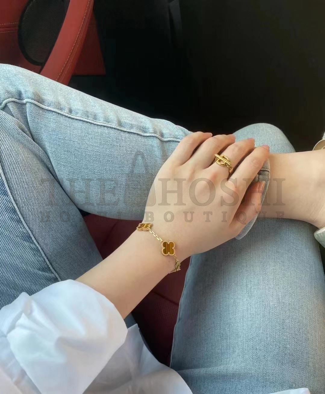V*n Cl**f & Arpels Tiger Eye Bracelet Dupe, Vintage Alhambra bracelet, 5 motifs Master Quality