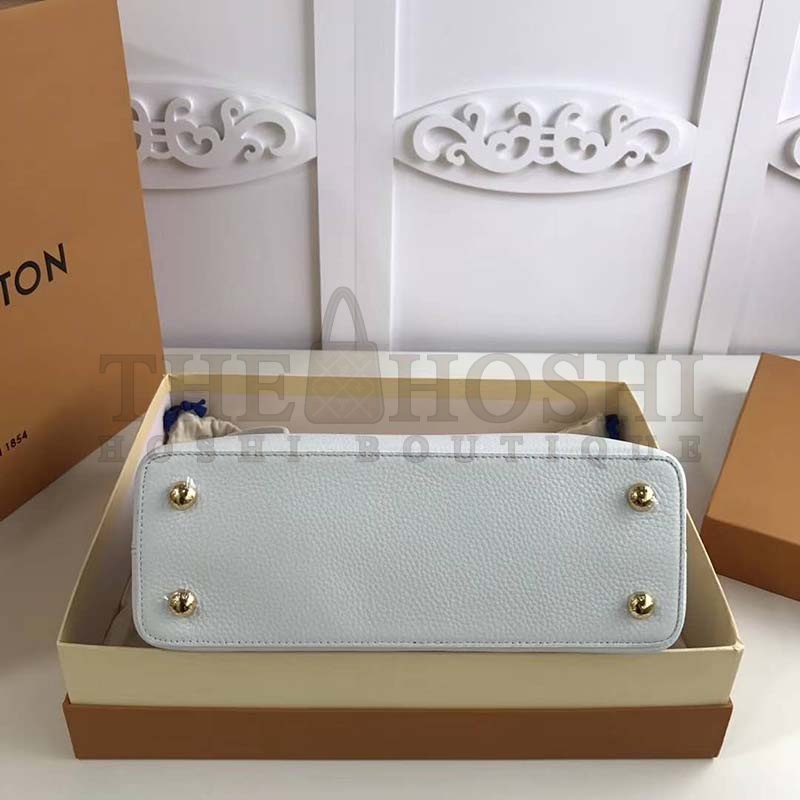 L0vis Vvtt0n LV Women Capucines BB Handbag Taurillon Leather-White Master Quality