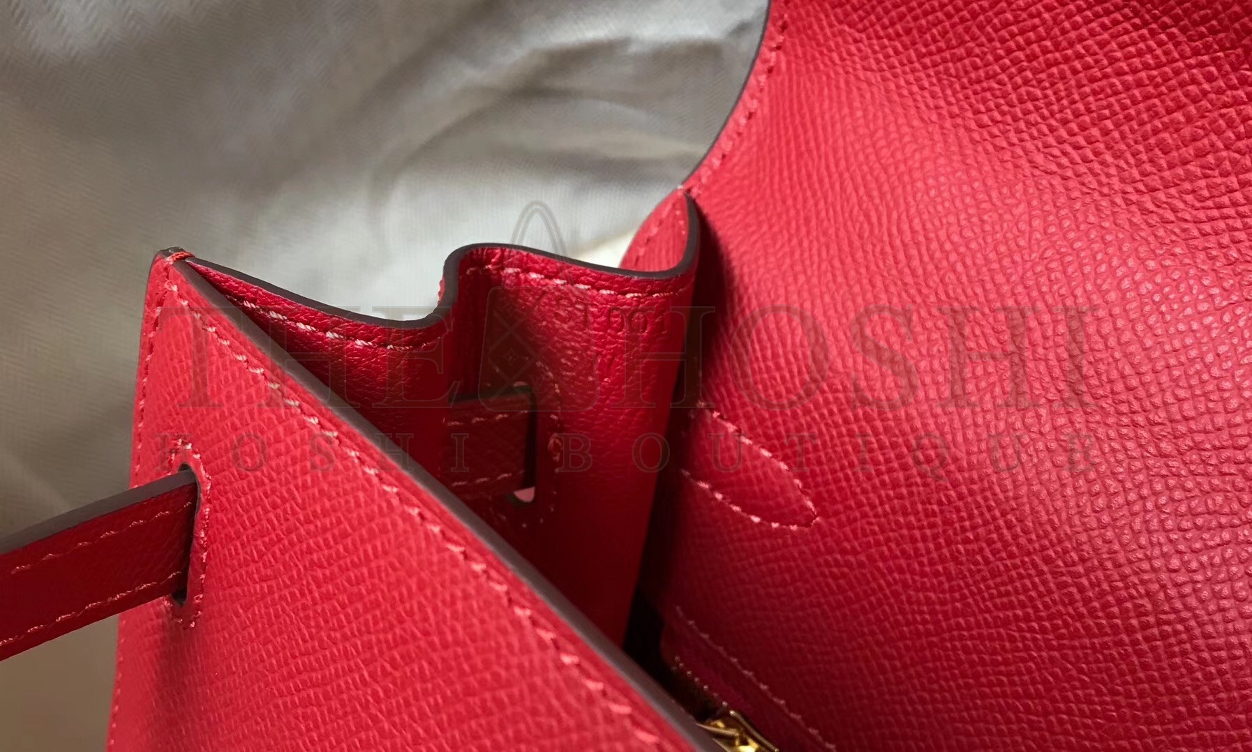 H**me5 Kelly 25cm Sellier Bag In Red Epsom Leather Master Quality