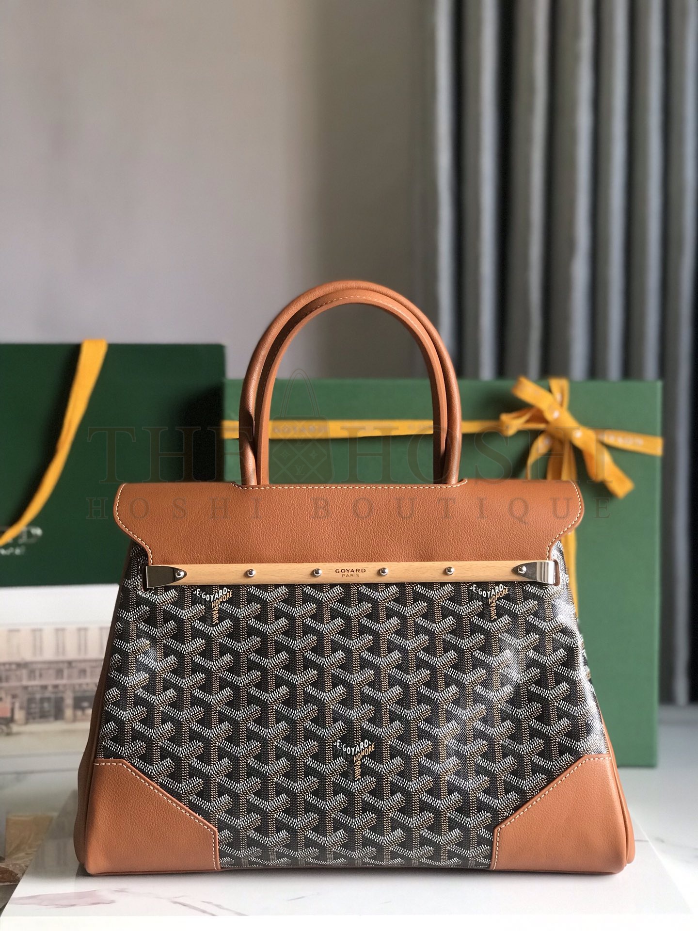 G09ard Saigon Tote Bag Brown Canvas 34x18x24cm Master Quality