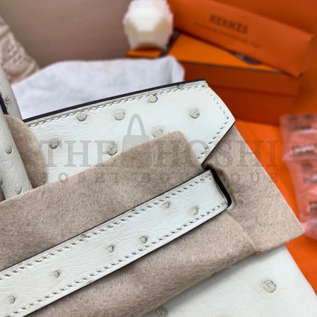 H**me5 Beton Birkin 30cm Ostrich Handmade Bag Master Quality