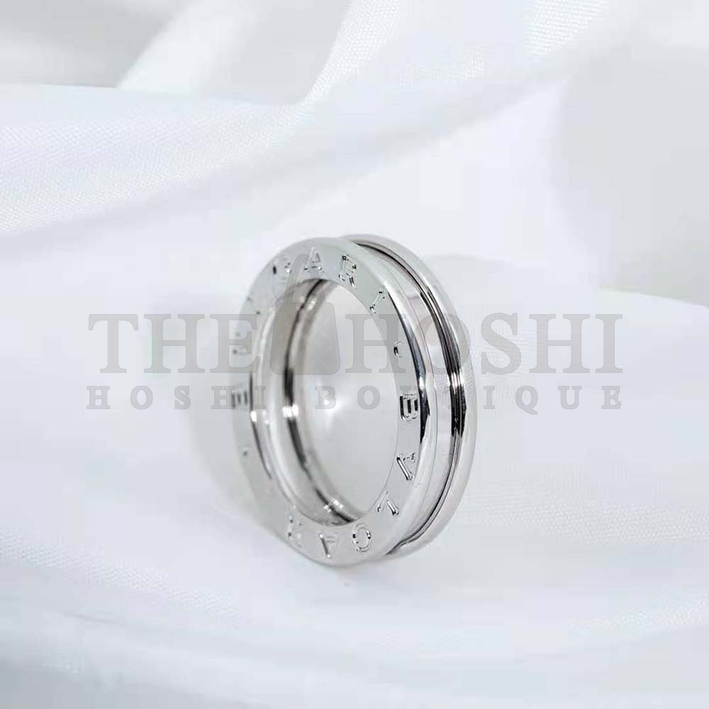 Bv1g*ai Women B.Zero1 One-Band Ring in 18 KT White Gold Master Quality
