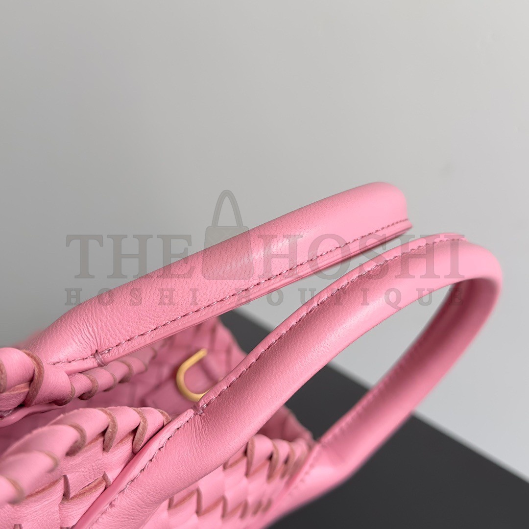 B0tt*ga Ven*ta Cabat Mini Bag In Pink Intrecciato Lambskin Master Quality