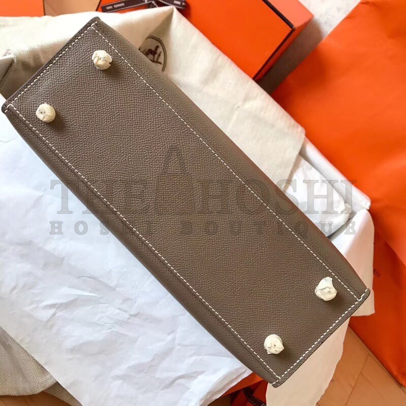 H**me5 Taupe Epsom Kelly 28cm Handmade Bag Master Quality