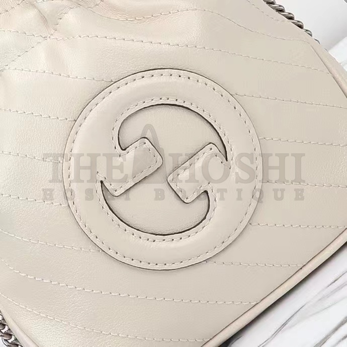 Gvc*1 Women GG Blondie Mini Bucket Bag White Leather Round Interlocking G Master Quality