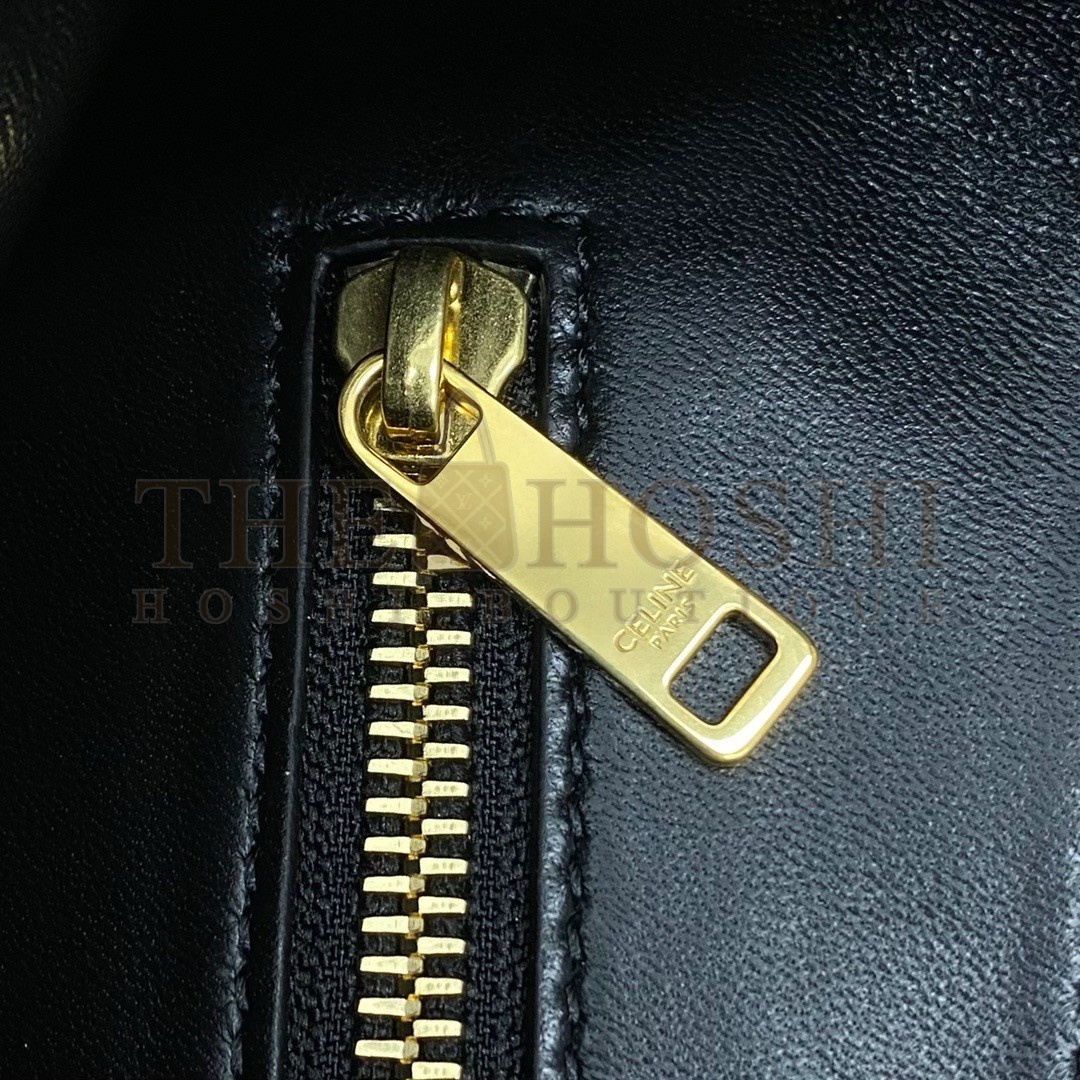 Ce1i*e Medium Polly Shoulder Bag in Black Calfskin Master Quality