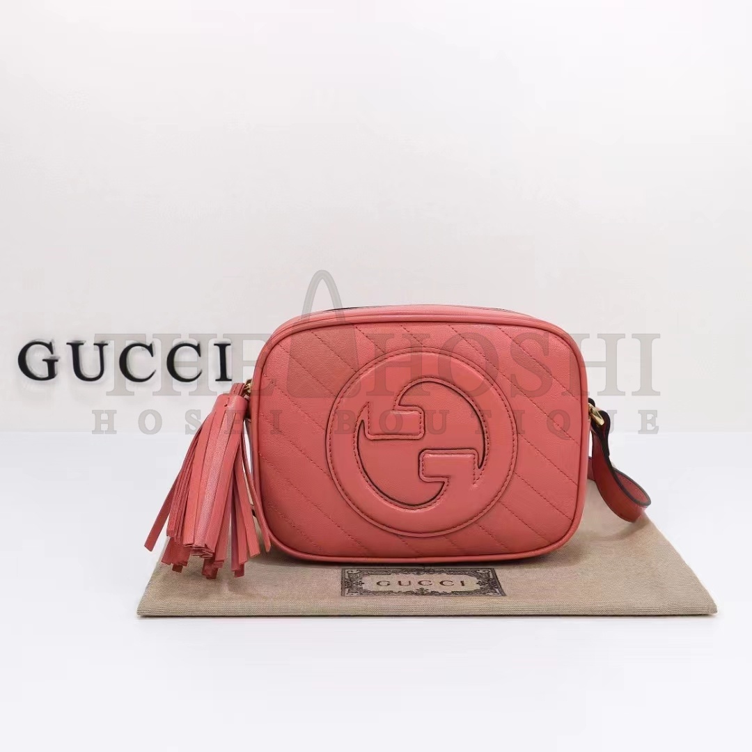 Gvc*1 Women GG Blondie Small Shoulder Bag Pink Leather Zipper Closure Master Quality