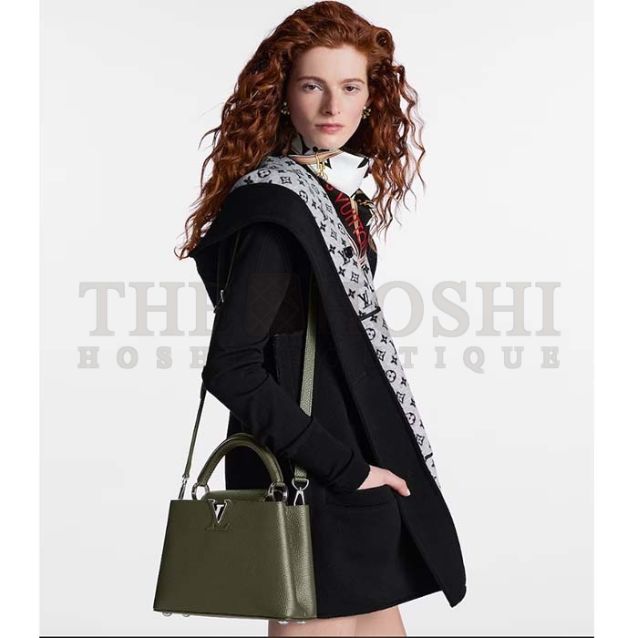 L0vis Vvtt0n LV Women Capucines BB Handbag Kaki Dark Green Taurillon Cowhide Leather Master Quality