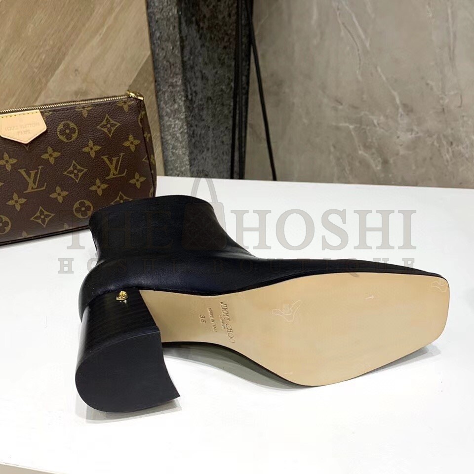 J1m*y Ch00 Bryelle 65mm Ankle Boots In Black Leather Master Quality