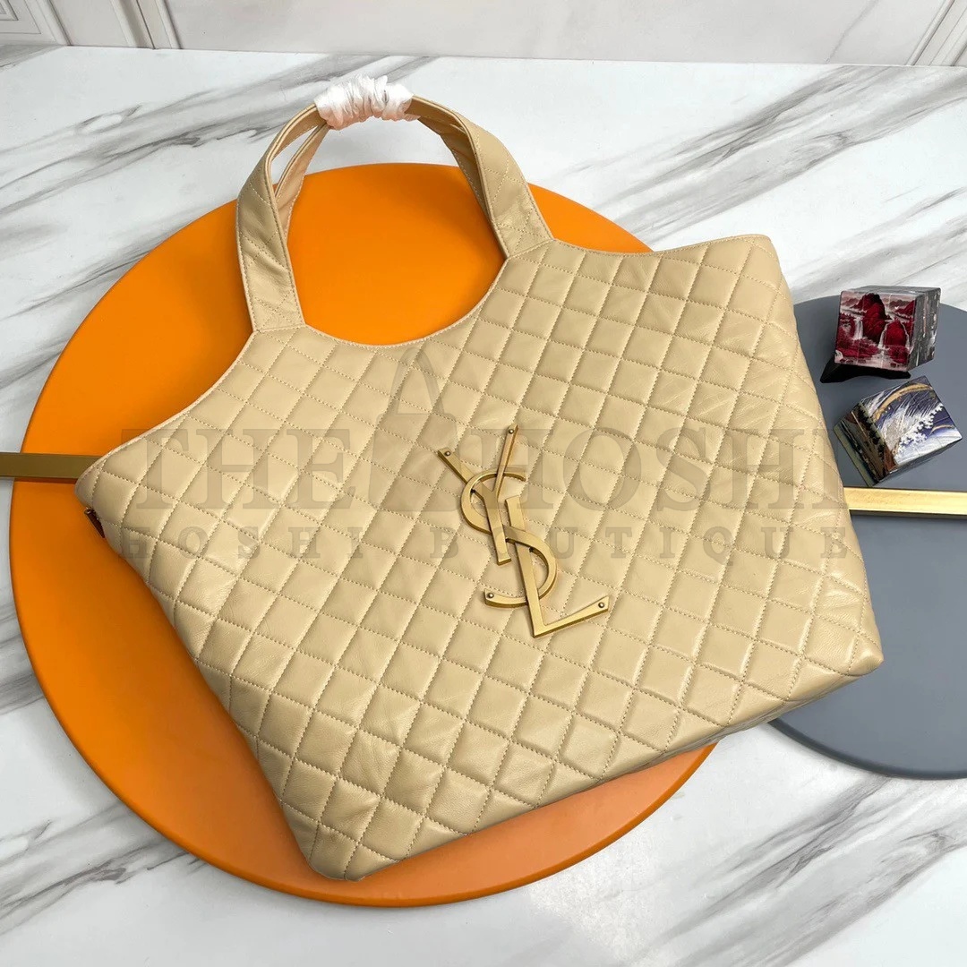 Sa1nt Lau*nt Icare Maxi Shopping Bag In Beige Quilted Lambskin Master Quality