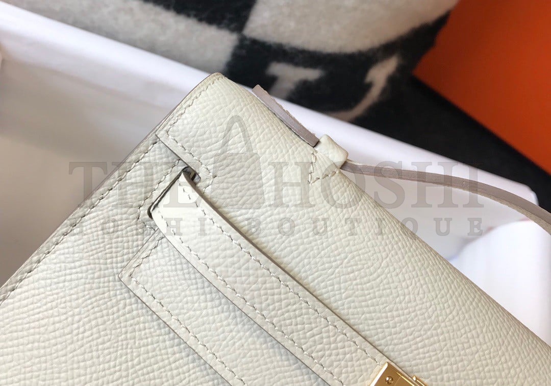 H**me5 Kelly Pochette Clutch Bag In Craie Epsom Leather Master Quality