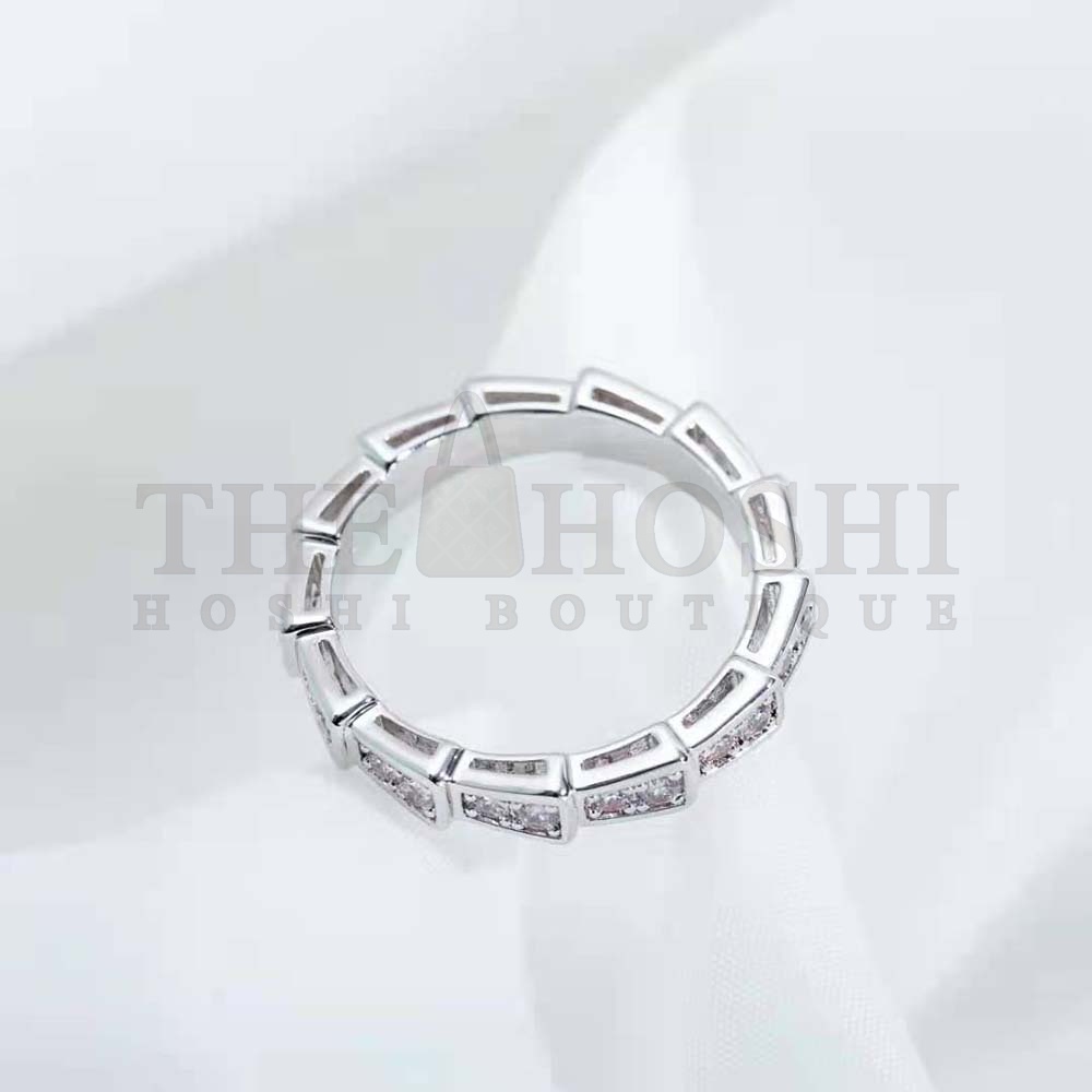 Bv1g*ai Women Precious Beauty of the Scales Serpenti Viper Ring Master Quality