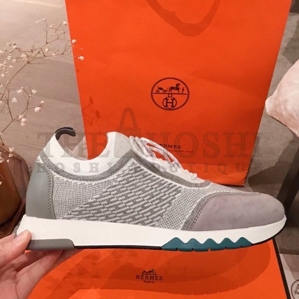 H**me5 Addict Sneakers In Grey Knit Master Quality