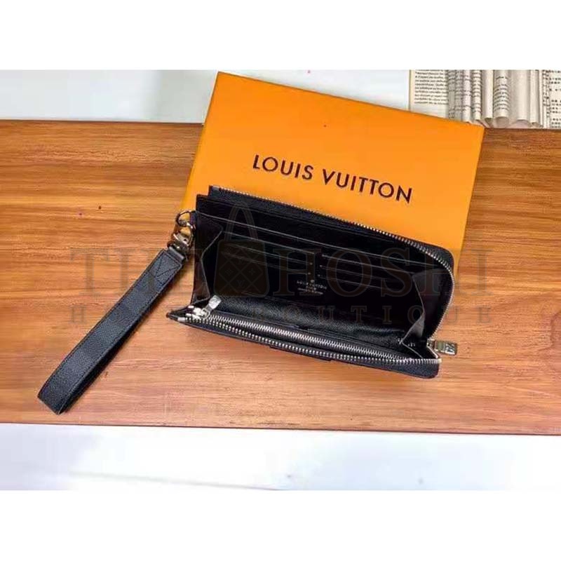 L0vis Vvtt0n LV Men Zippy Dragonne Wallet Damier Graphite Coated Canvas-Grey Master Quality