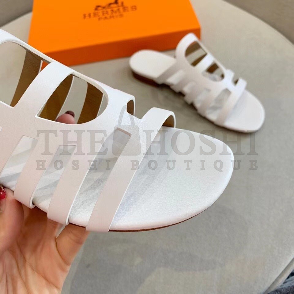 H**me5 Camelia Sandals In White Calfskin Master Quality