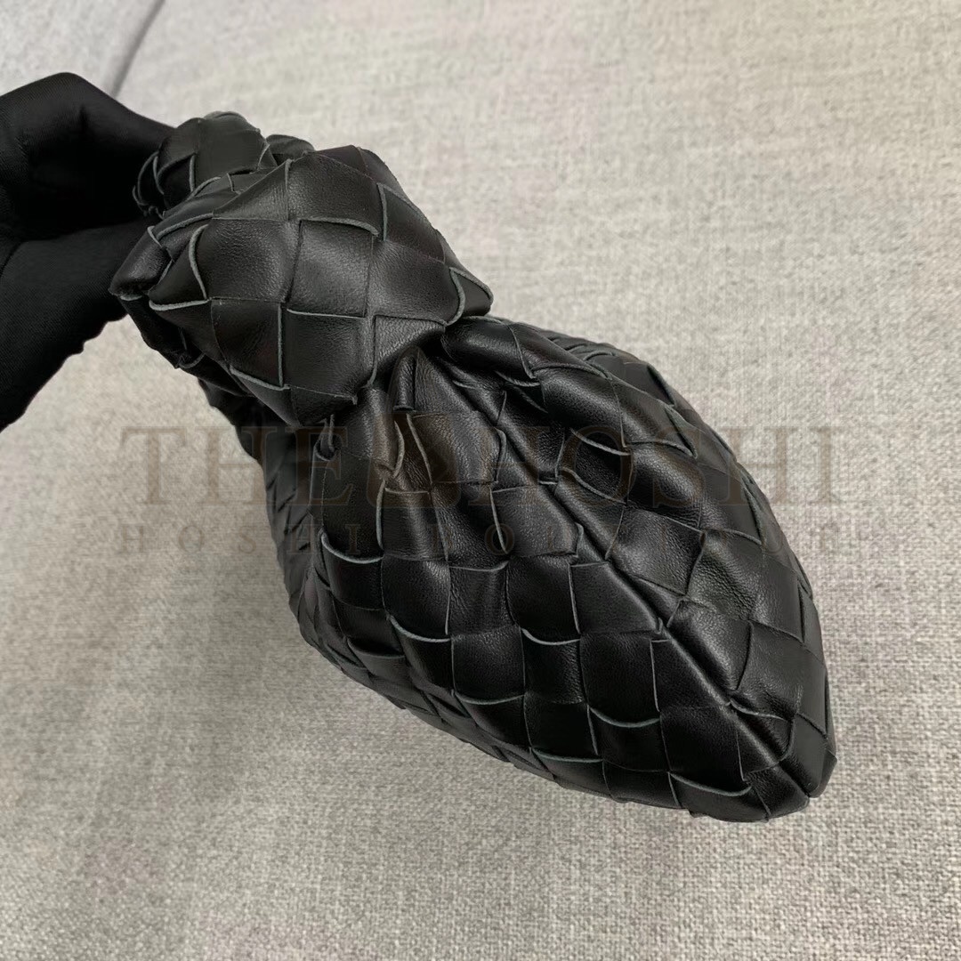 B0tt*ga Ven*ta Mini BV Jodie Bag In Black Woven Leather Master Quality