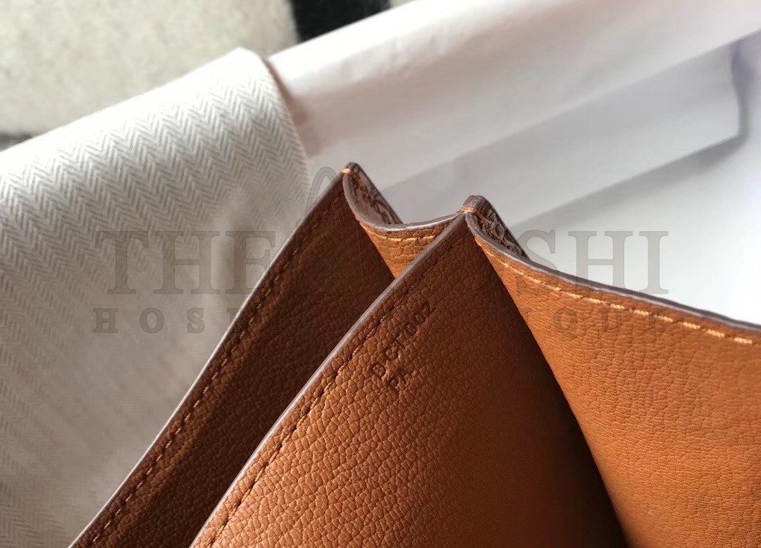 H**me5 Constance 24cm Bag In Brown Embossed Crocodile Master Quality