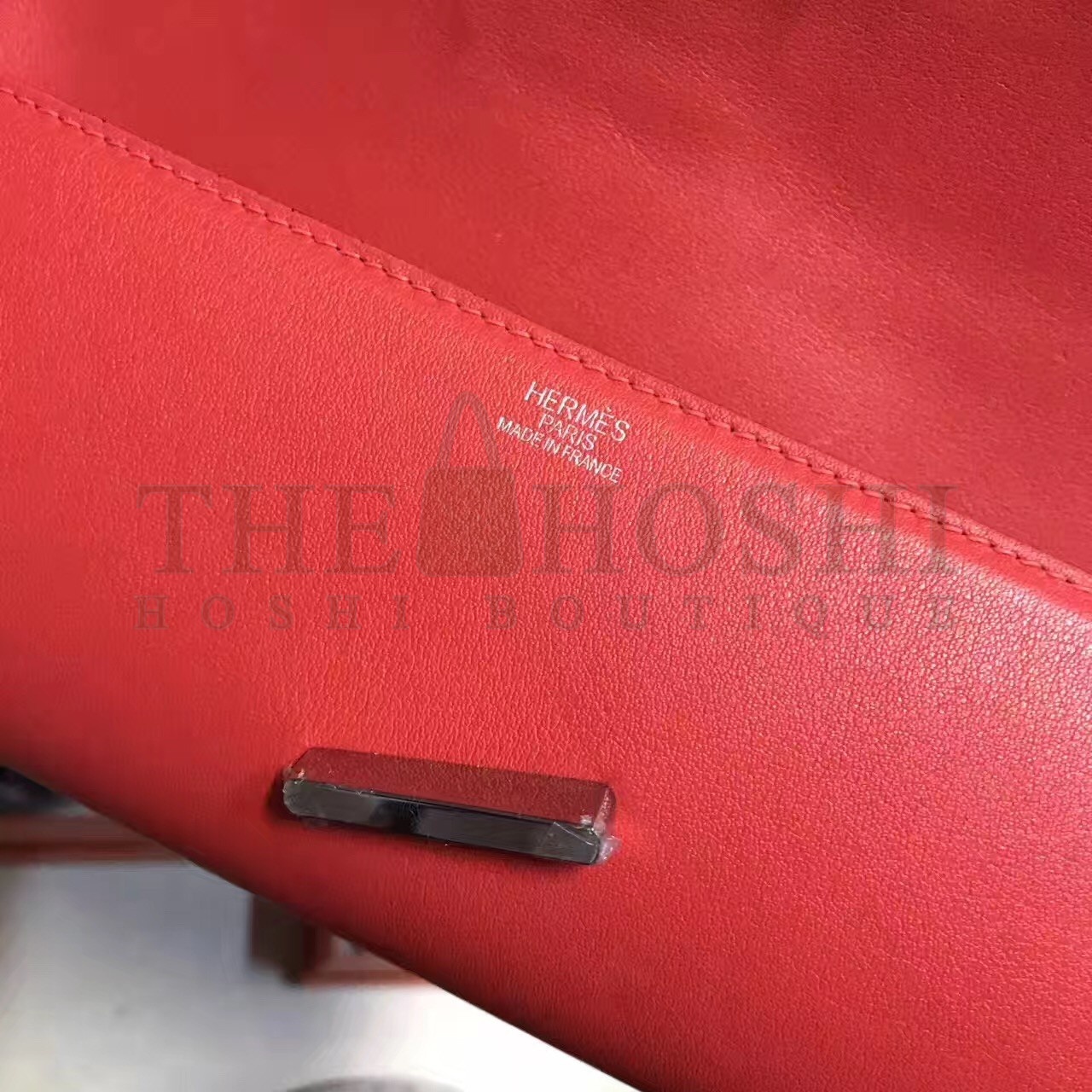 H**me5 Handmade Egee Clutch In Red Swift Leather Master Quality