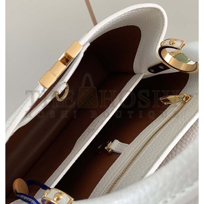 L0vis Vvtt0n LV Women Capucines Mini Handbag Taurillon Patent Leather Smooth Calfskin Master Quality