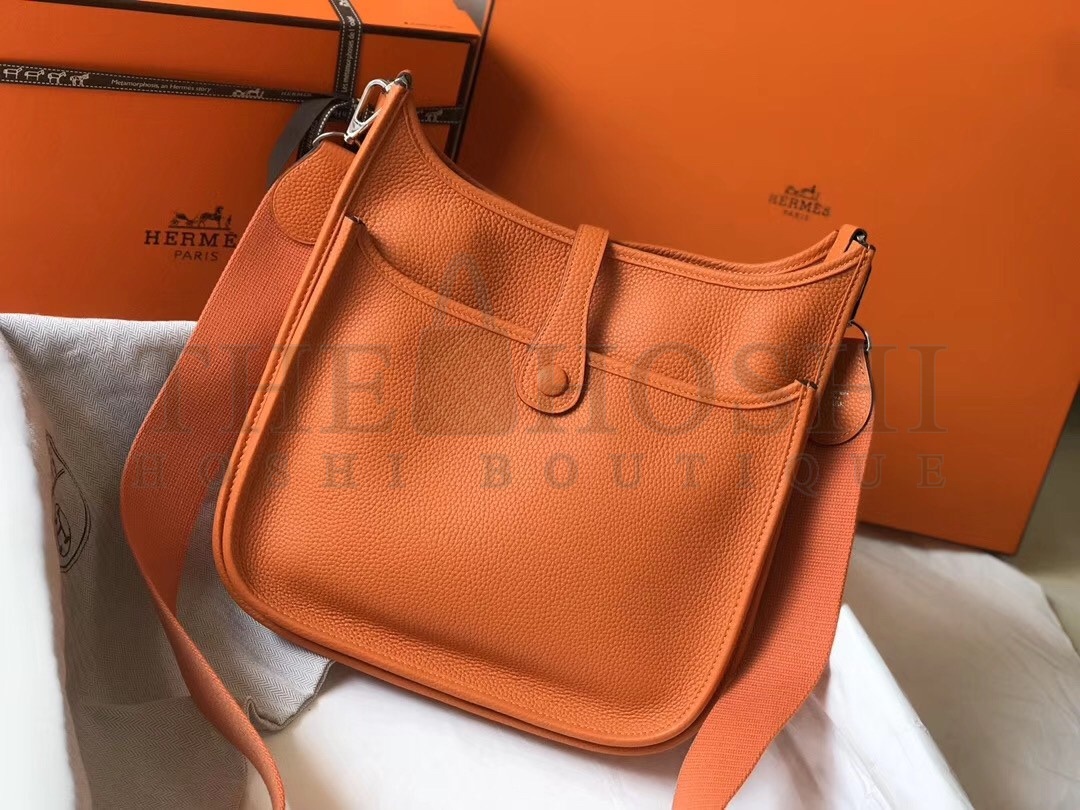 H**me5 Evelyne III 29 Bag In Orange Clemence Leather Master Quality