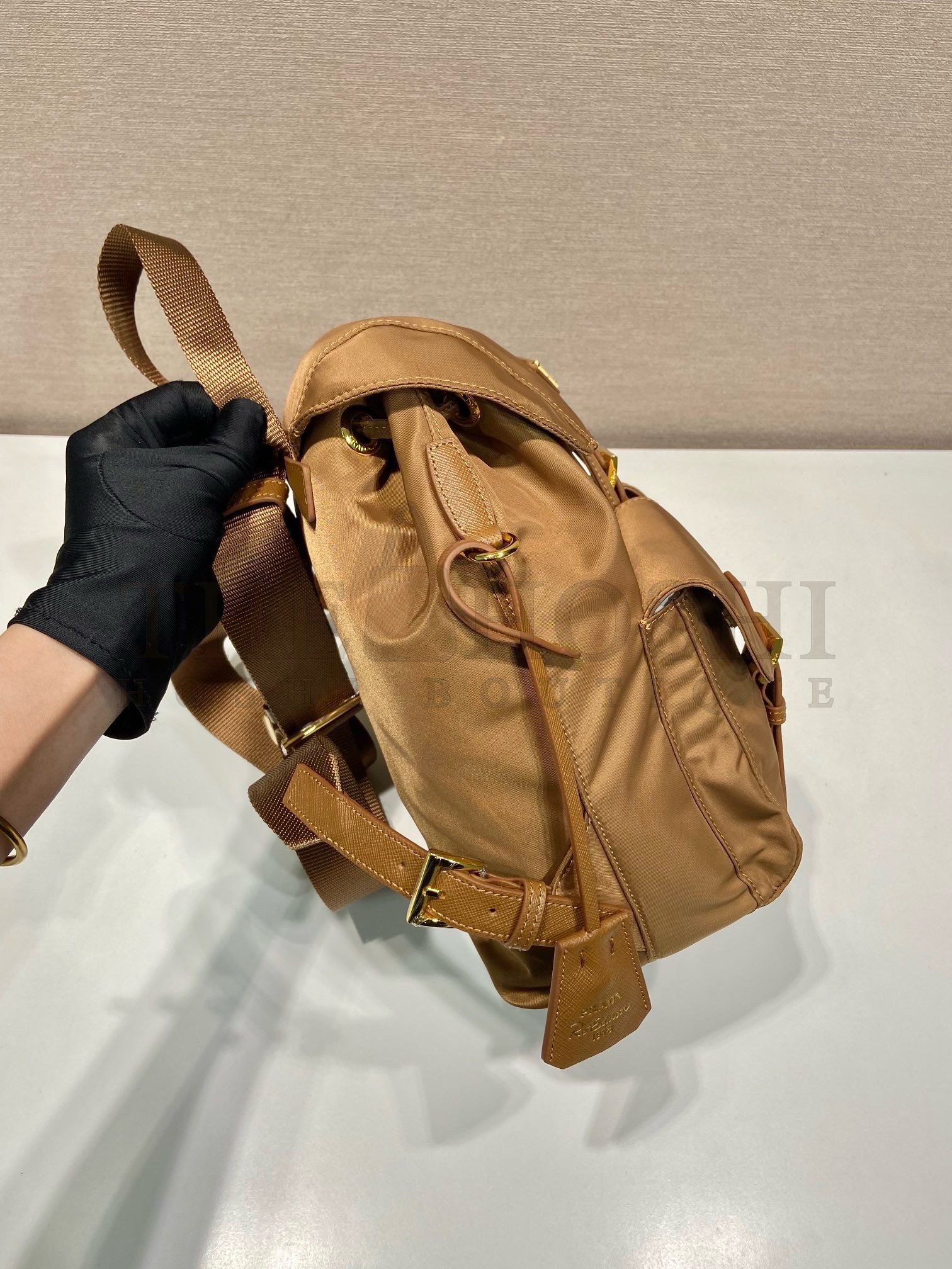 Pra*a Re-Edition 1978 Small Backpack in Brown Re-Nylon Master Quality