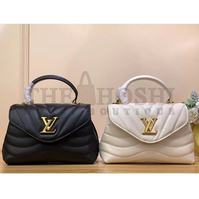 L0vis Vvtt0n LV Women Hold Me Top-Handle Bag Black Smooth Cowhide Leather Master Quality