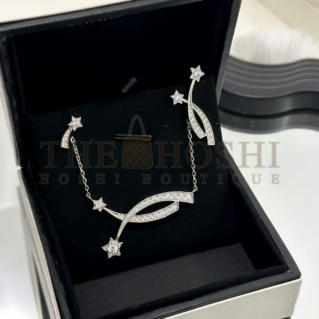 Ch**el Women CC Etoile Filante Necklace 18K White Silver D1am0nds Master Quality