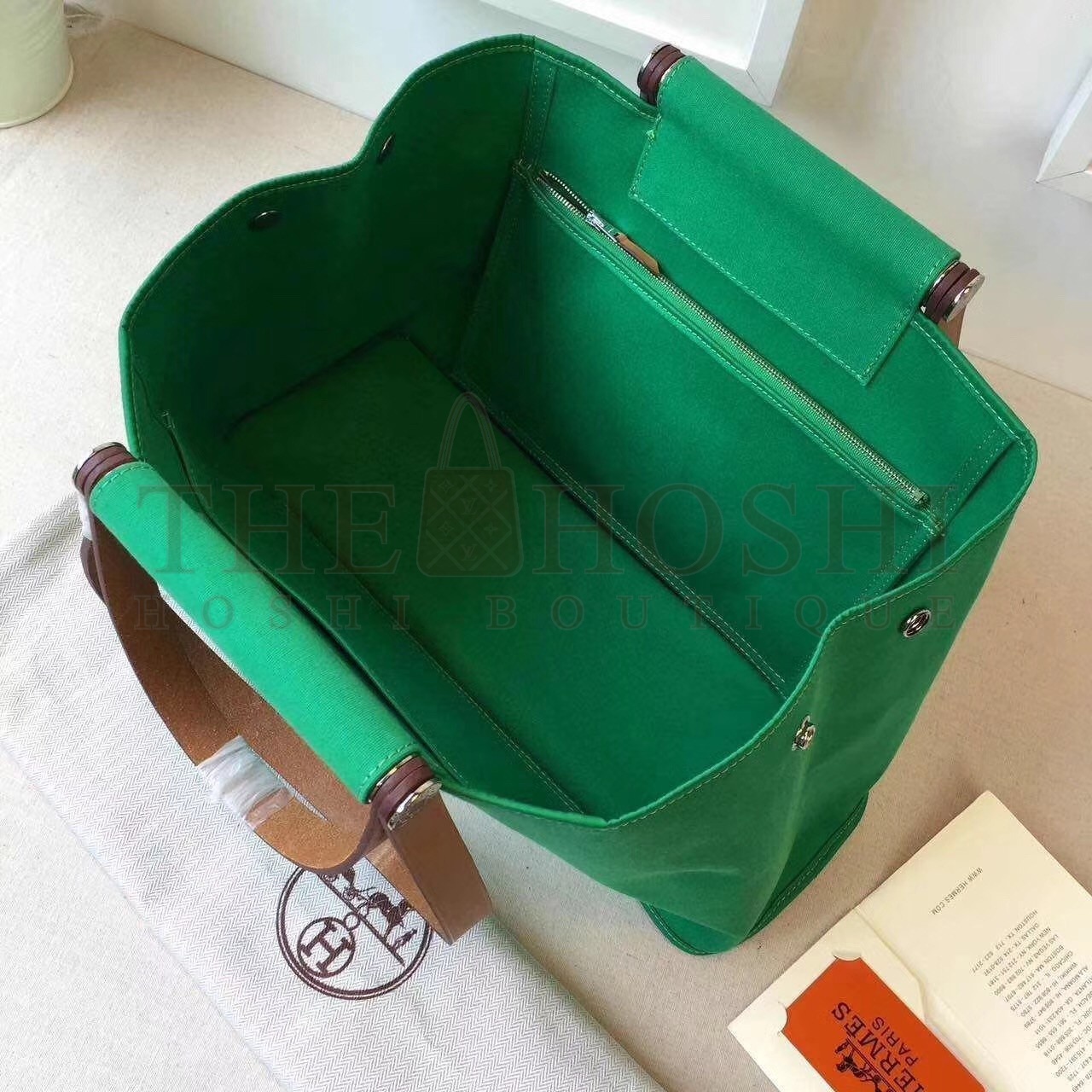 H**me5 Cabag Elan Bag In Bamboo Canvas Master Quality