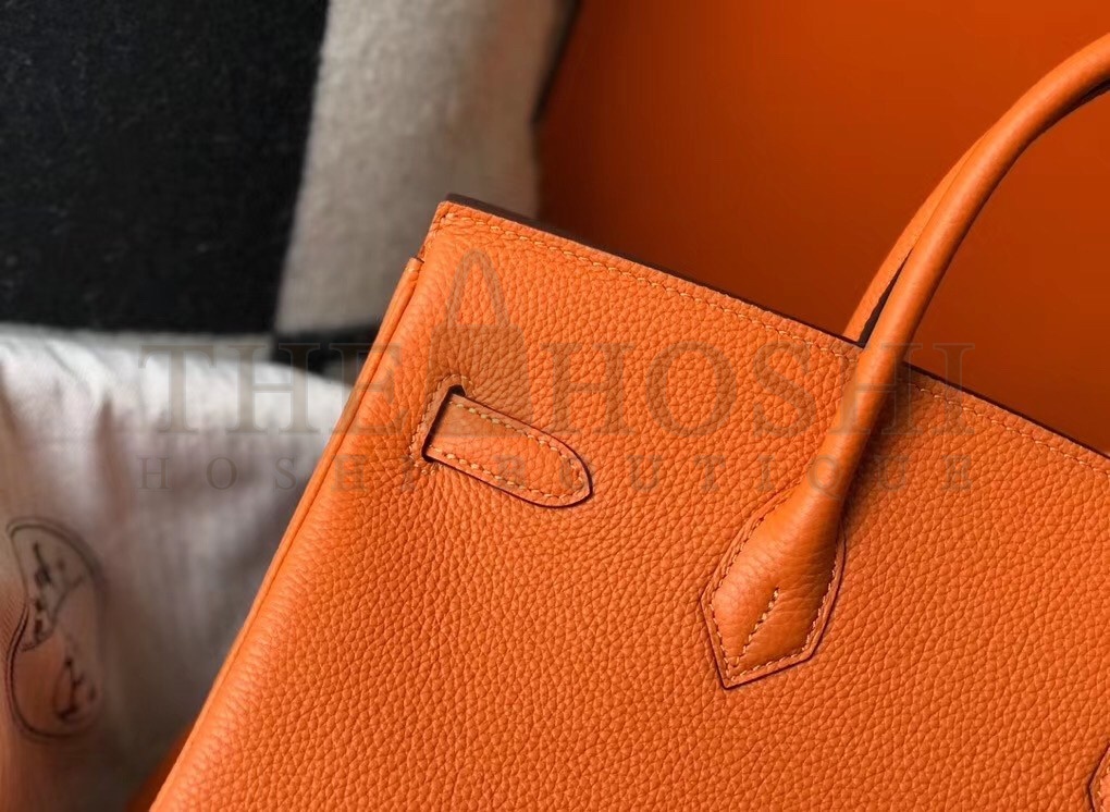 H**me5 Orange Clemence Birkin 35cm Bag Master Quality