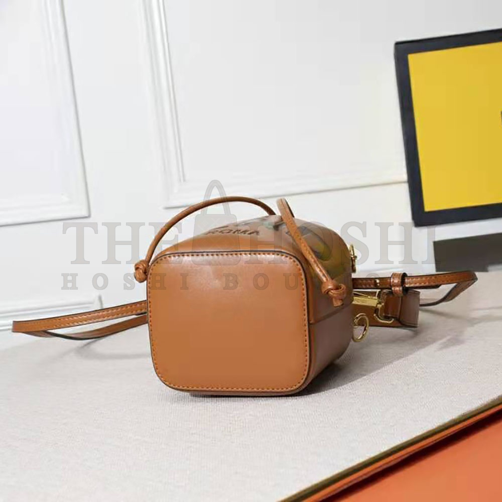 F**di Women Mon Tresor Leather Mini Bag-Brown Master Quality