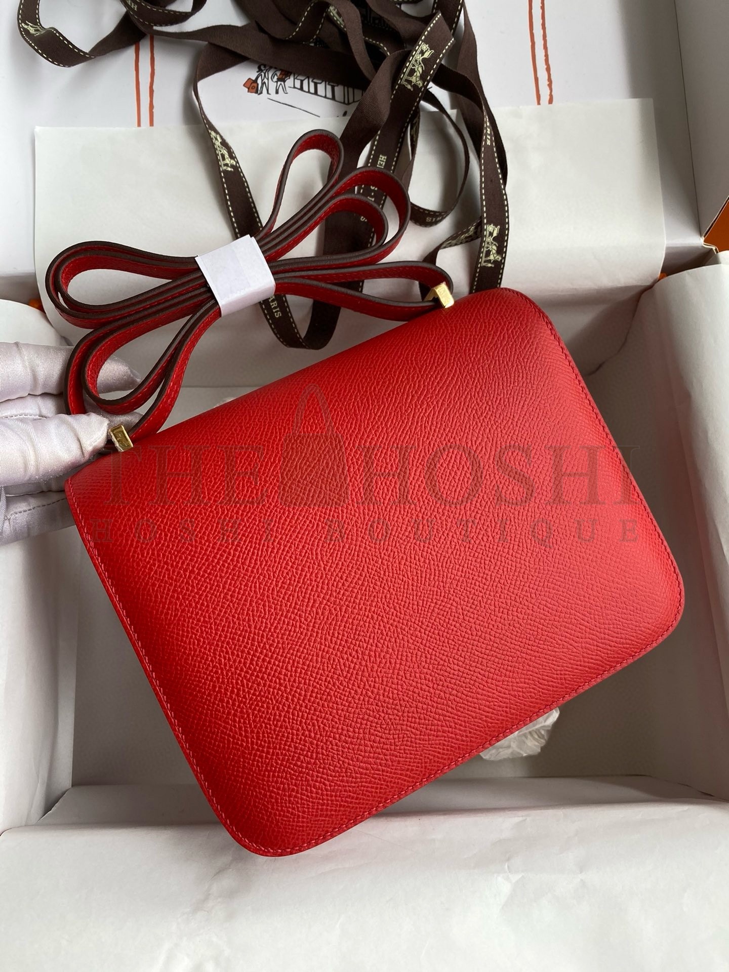 H**me5 Constance 18 Handmade Bag In Rouge Coeur Epsom Calfski Master Quality