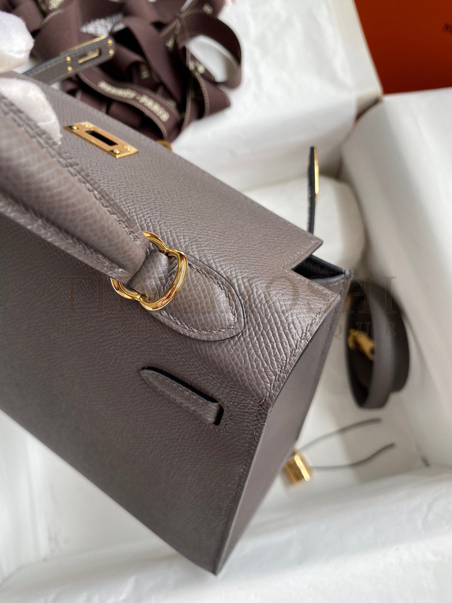 H**me5 Epsom Kelly 25cm Sellier Handmade Etain Bag Master Quality