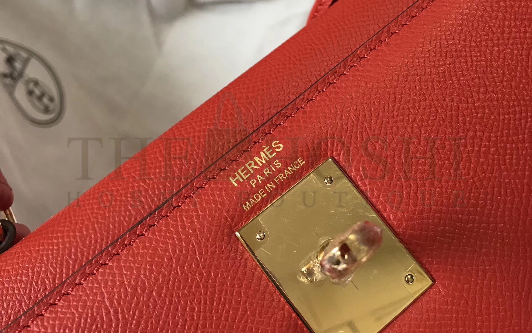 H**me5 Kelly 28cm Sellier Bag In Red Epsom Leather Master Quality