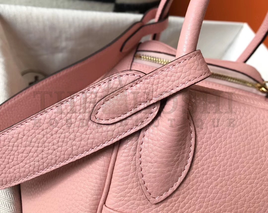 H**me5 Lindy 30cm Bag In Pink Clemence Leather Master Quality