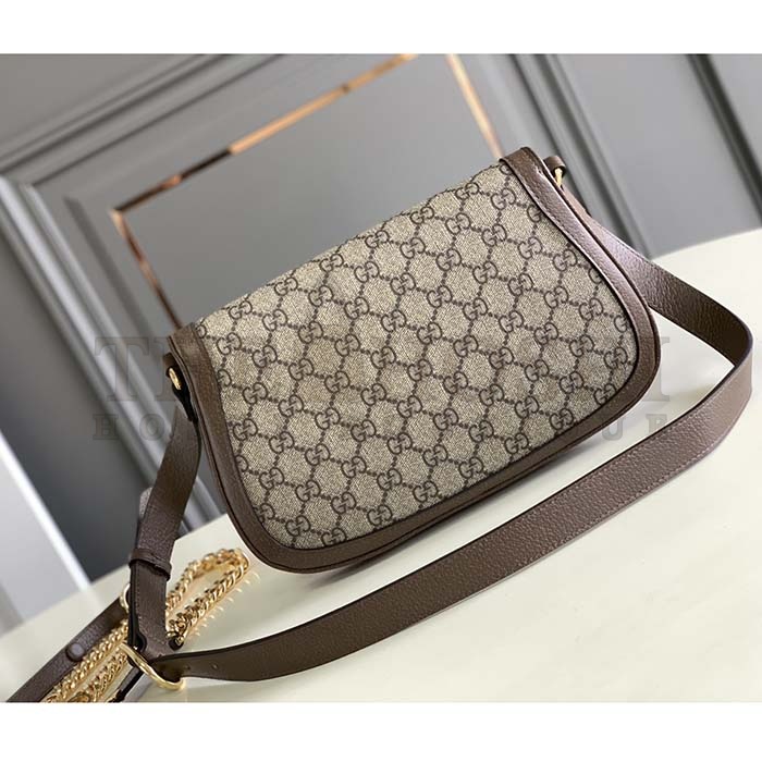 Gvc*1 Women GG Blondie Mini Shoulder Bag Beige Ebony GG Svp*me Canvas Master Quality