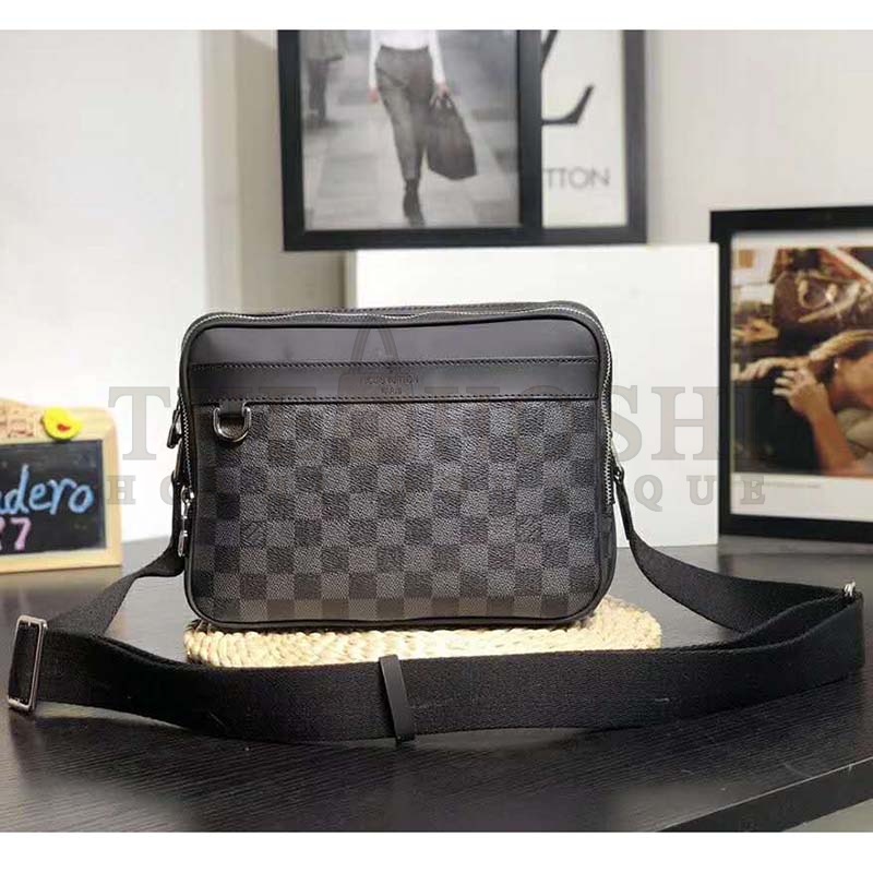 L0vis Vvtt0n LV Men Trocadero Messenger Bag Damier Graphite Canvas Master Quality