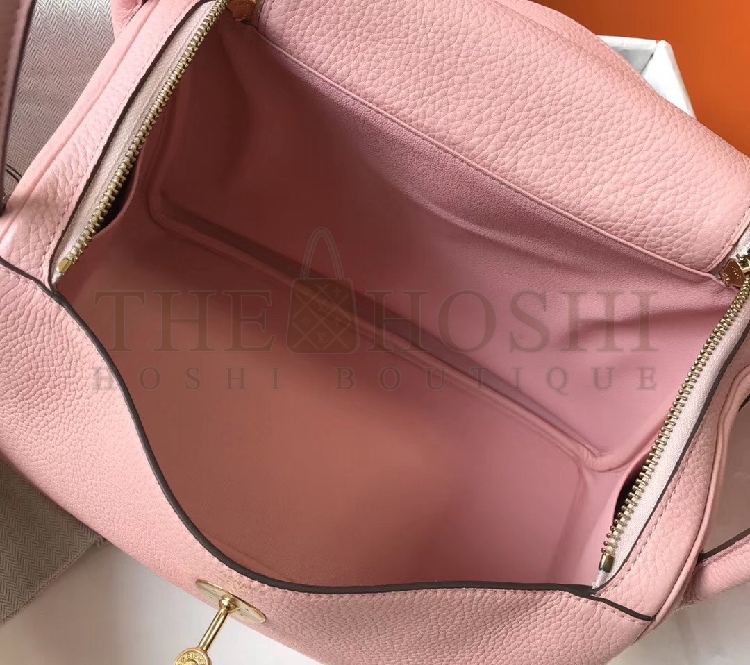 H**me5 Lindy 26cm Bag In Pink Clemence With GHW Master Quality