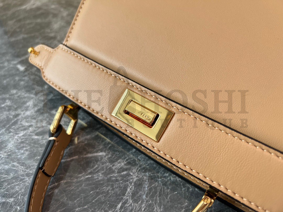 F**di Peekaboo ISeeU Petite Bag In Beige Nappa Leather Master Quality