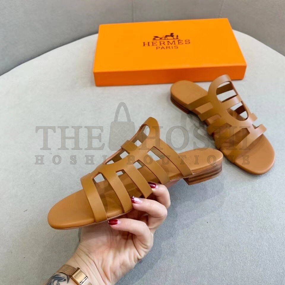 H**me5 Camelia Sandals In Brown Calfskin Master Quality