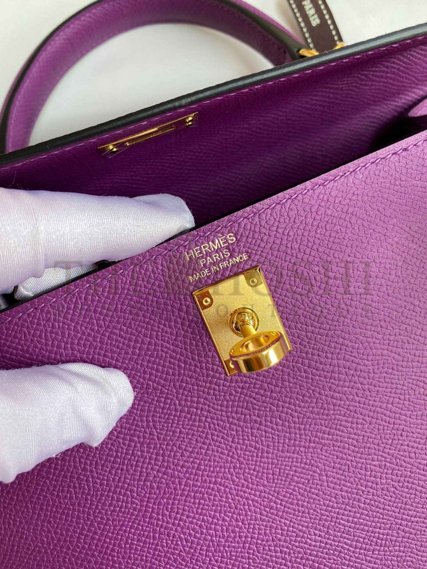 H**me5 Epsom Kelly 25cm Sellier Handmade Anemone Bag Master Quality