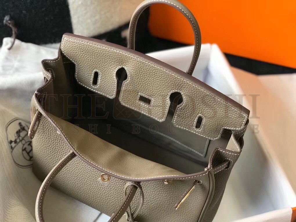 H**me5 Birkin 25cm Bag In Taupe Clemence Leather Master Quality