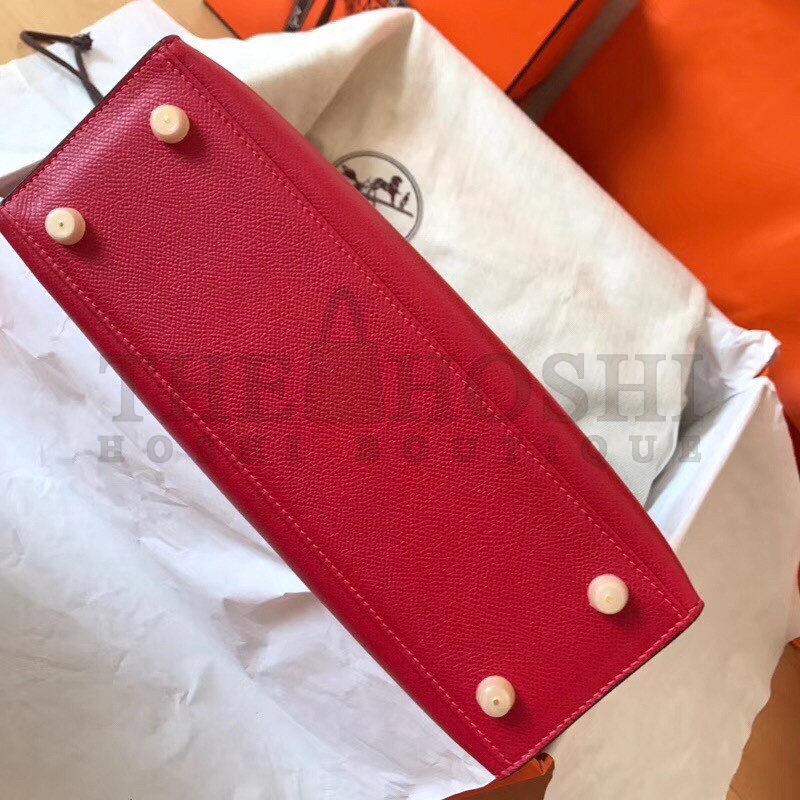H**me5 Red Epsom Kelly 28cm Handmade Bag Master Quality
