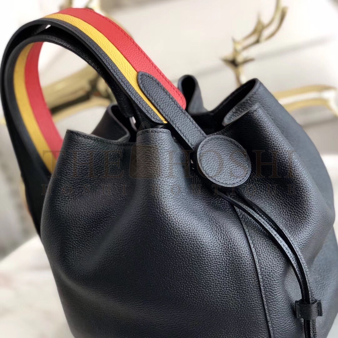 H**me5 Licol 17cm Bag In Black Evercolor Calfskin Master Quality