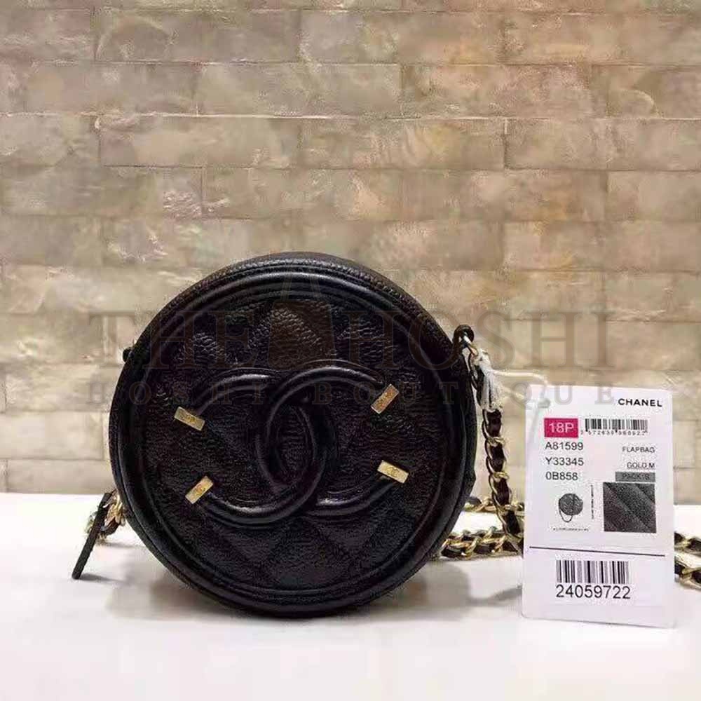 Ch**el Women Ch**el 19 Clutch with Chain Lambskin Gold Silver-Tone and Ruthenium Black Master Quality