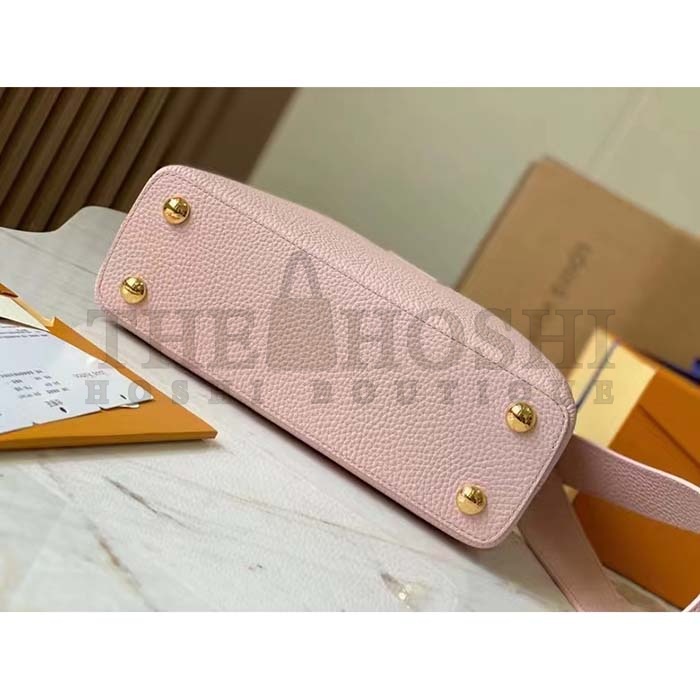 L0vis Vvtt0n LV Women Capucines BB Handbag Galet Gray Taurillon Leather Master Quality