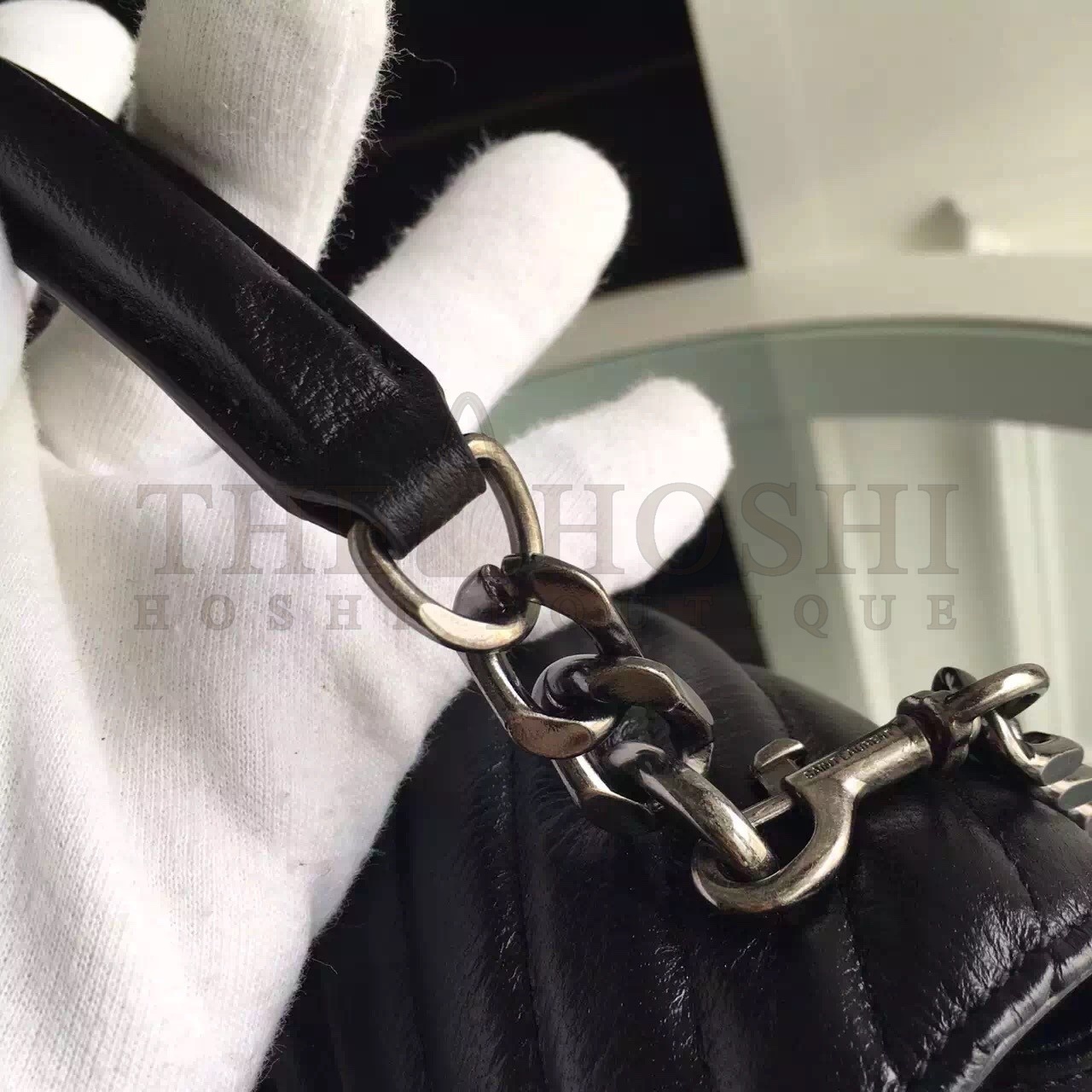 Sa1nt Lau*nt Large Black College Shoulder Bag Master Quality