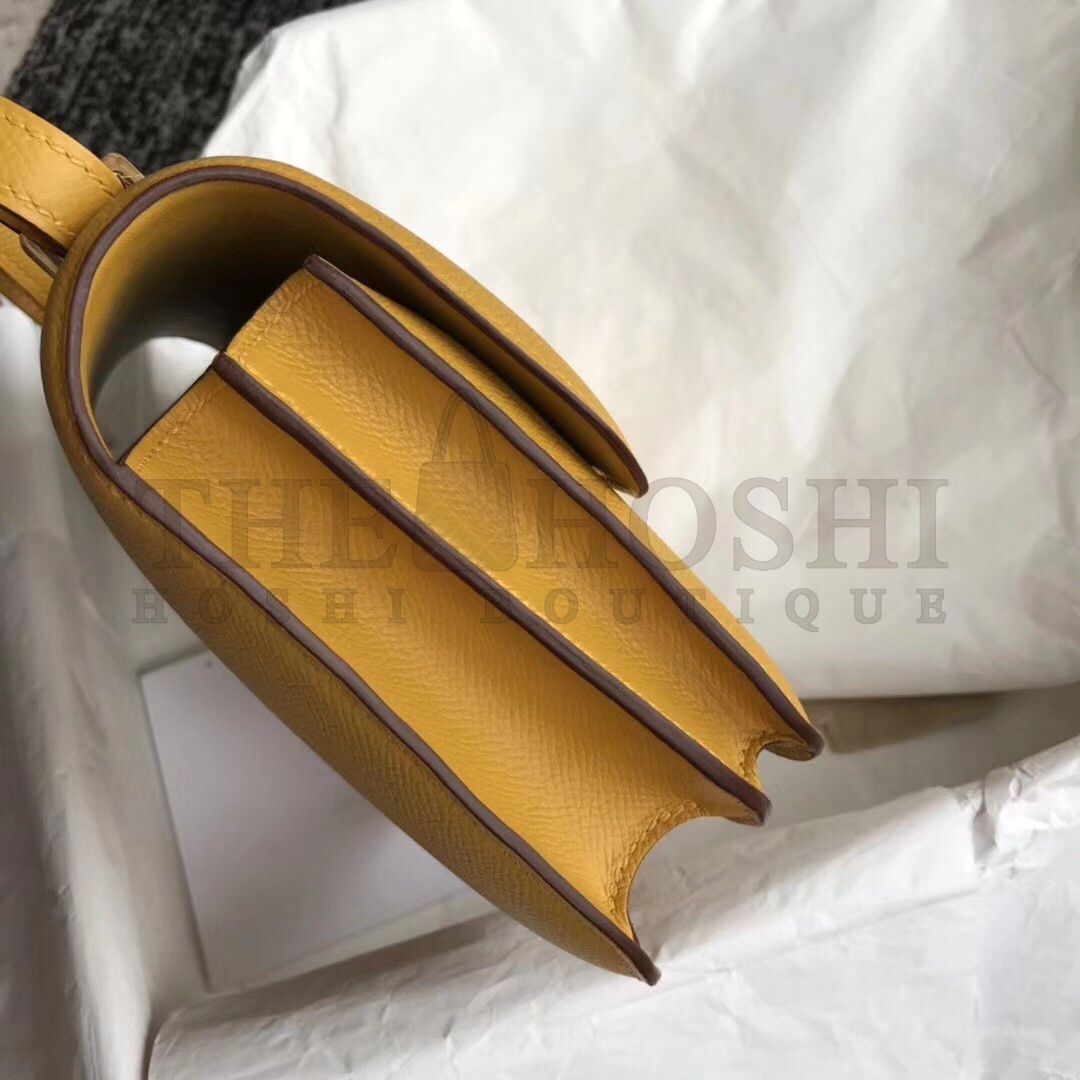 H**me5 Epsom Constance 24cm Jaune Handmade Bag Master Quality